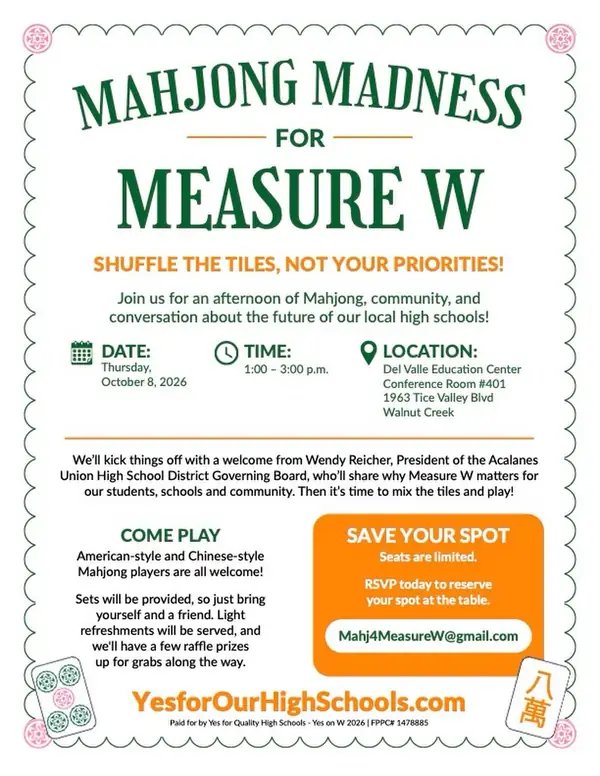 Join me at this special afternoon of mahjong, community and conversation in Walnut Creek next week to find out how yo...